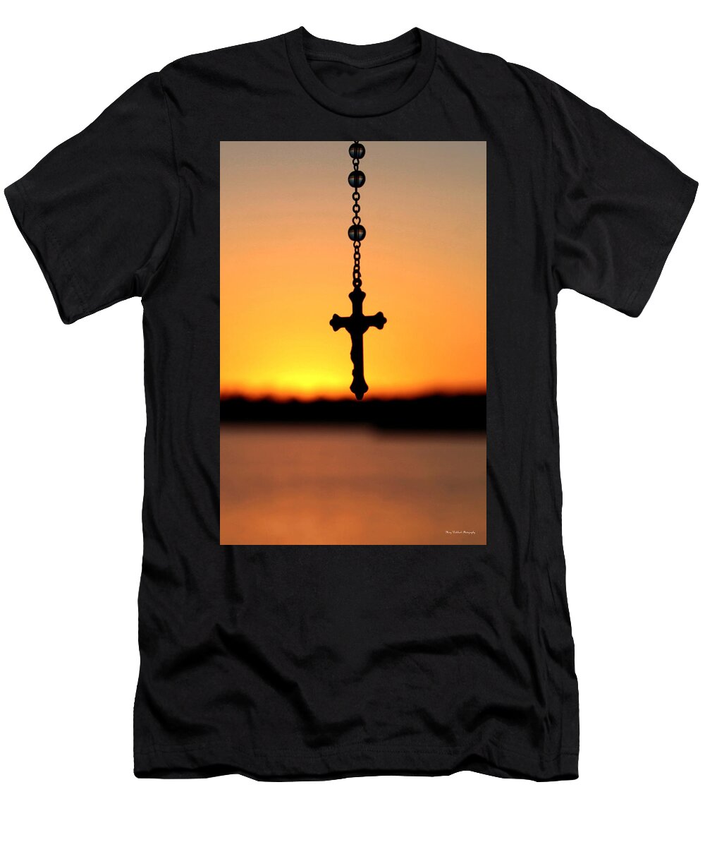 Rosary T-Shirt featuring the photograph Pray for Peace by Mary Walchuck