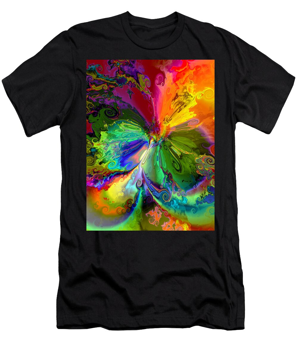 Wall Art T-Shirt featuring the digital art Primavera Colors by Claude McCoy