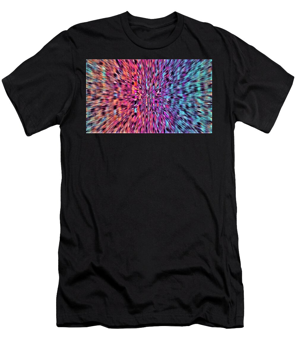 Abstract T-Shirt featuring the digital art Psychedelic - Trippy Optical Illusion by Ronald Mills