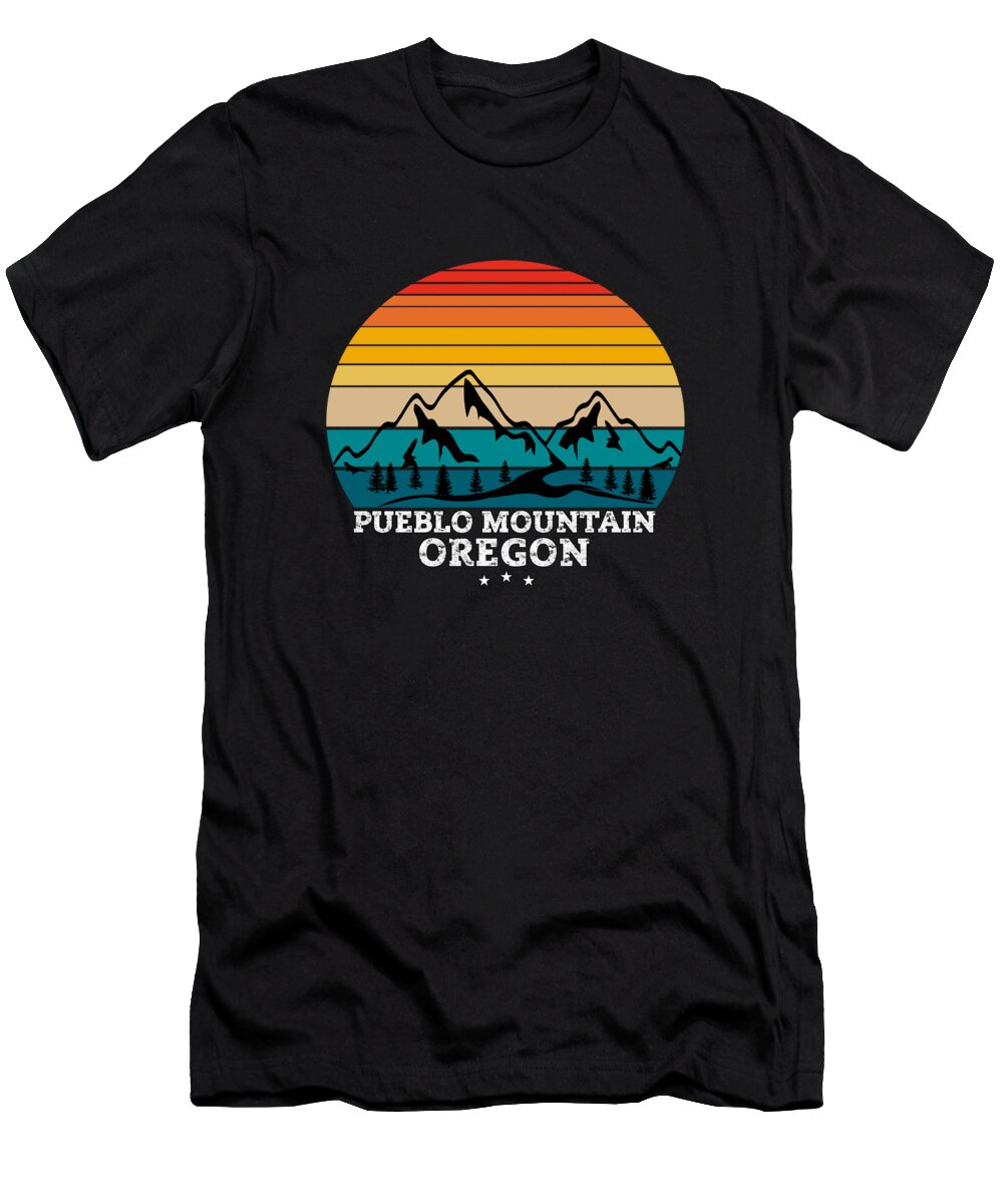 Pueblo Mountain T-Shirt featuring the drawing Pueblo Mountain Oregon by Bruno