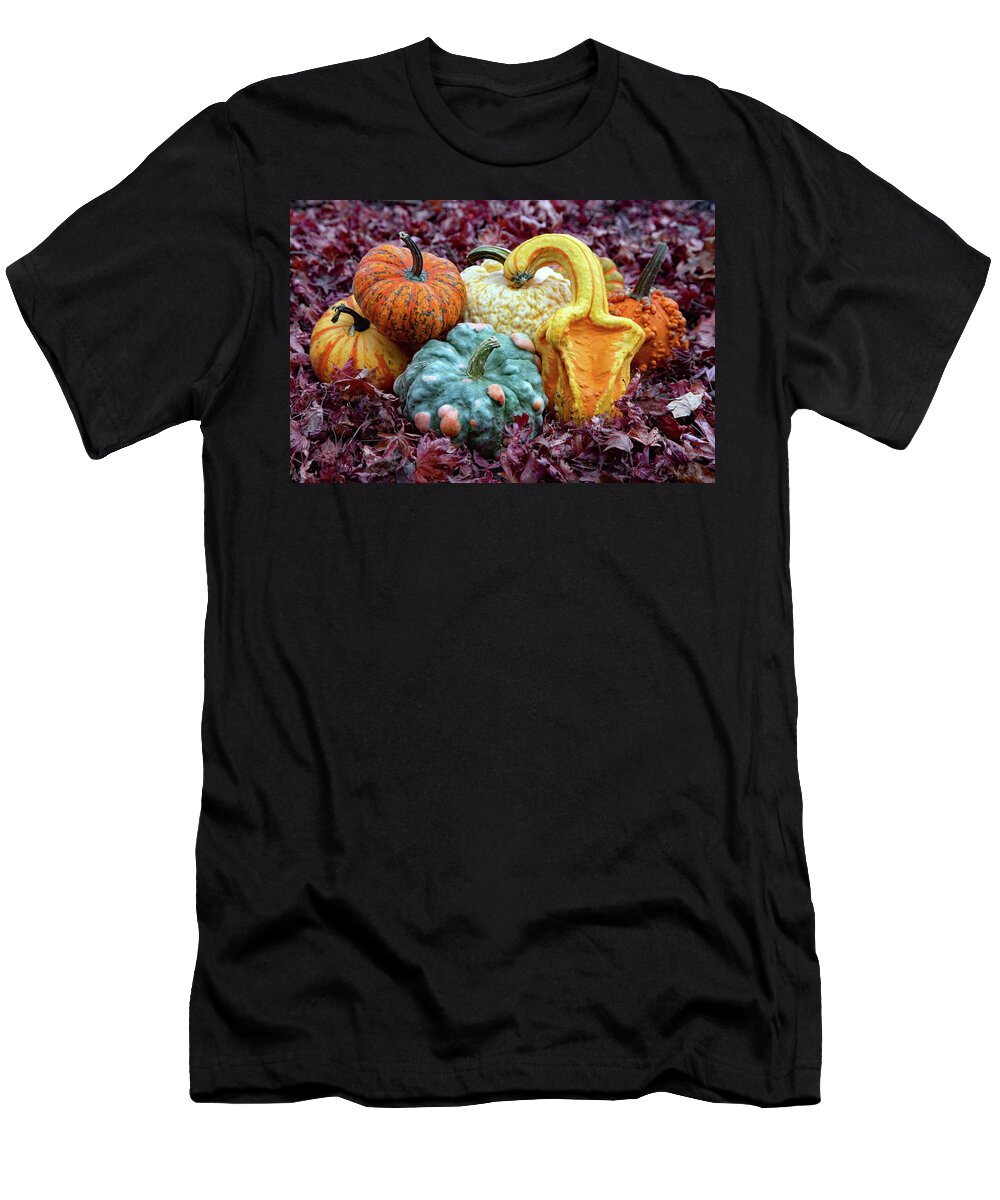 Halloween T-Shirt featuring the photograph Pumpkin Party by Gina Fitzhugh