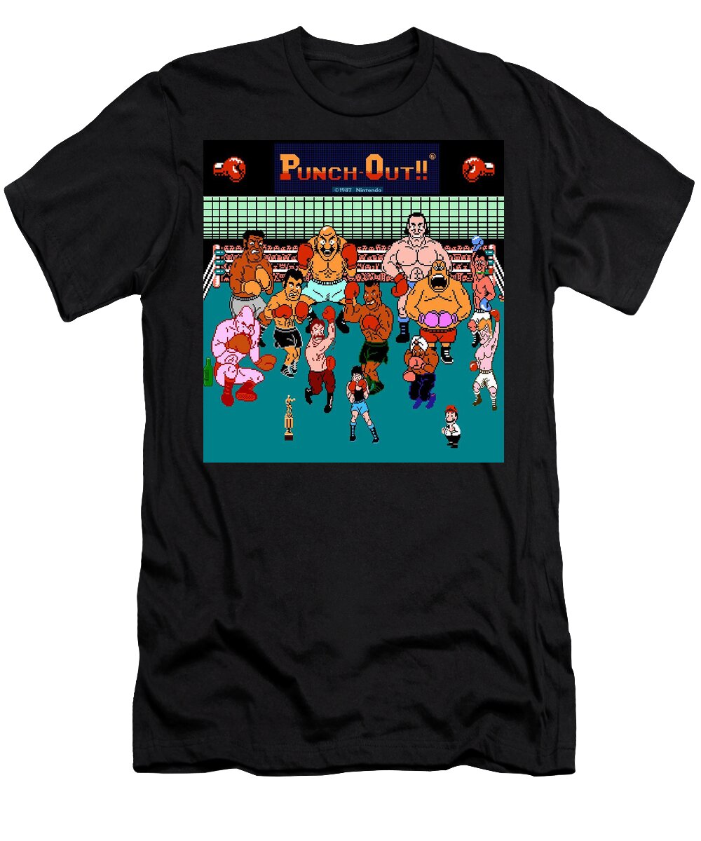 Nes T-Shirt featuring the digital art Punch Out Mike Tyson by Andrew Peterson