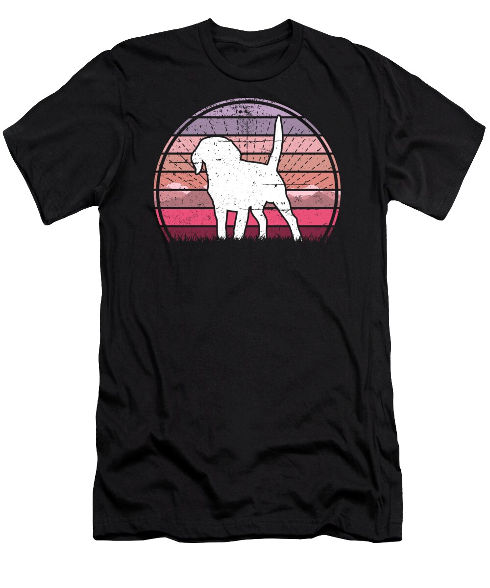 Puppy T-Shirt featuring the digital art Puppy Beagle Sunset by Filip Schpindel