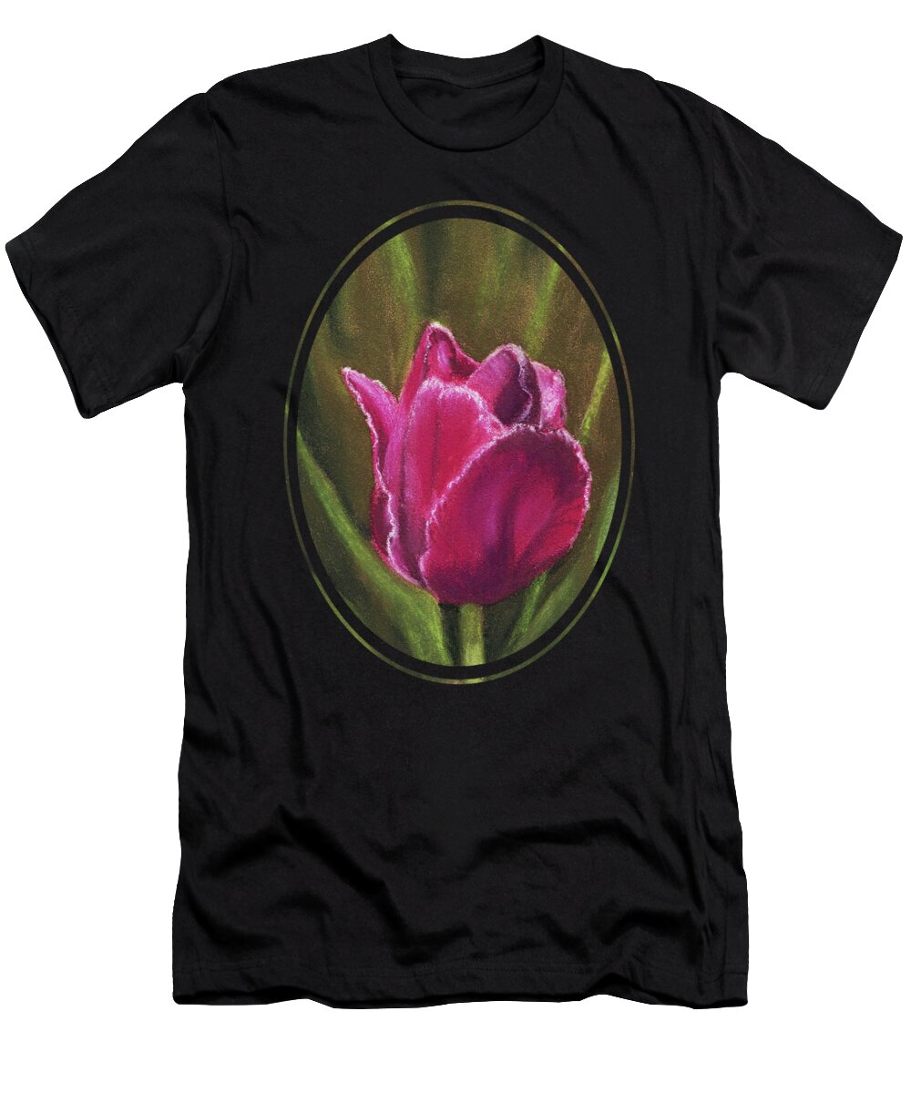 Plant T-Shirt featuring the painting Purple Beauty by Anastasiya Malakhova