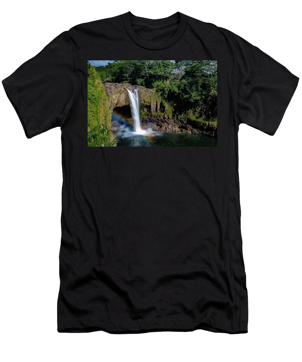 Waterfall T-Shirt featuring the photograph Rainbow Falls 3 by Cindy Robinson