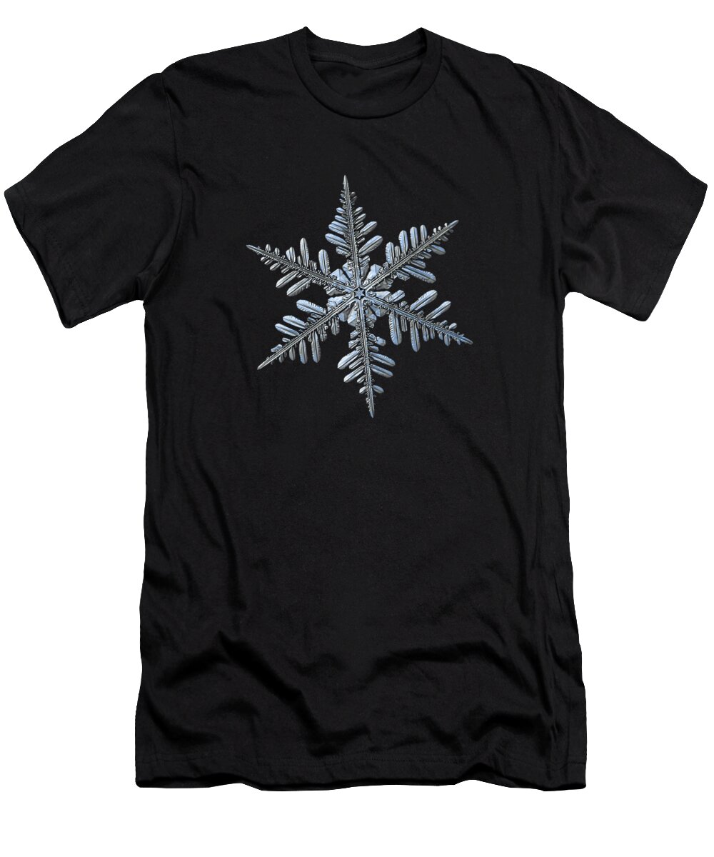 Snowflake T-Shirt featuring the photograph Real snowflake 2016-01-09_2b by Alexey Kljatov