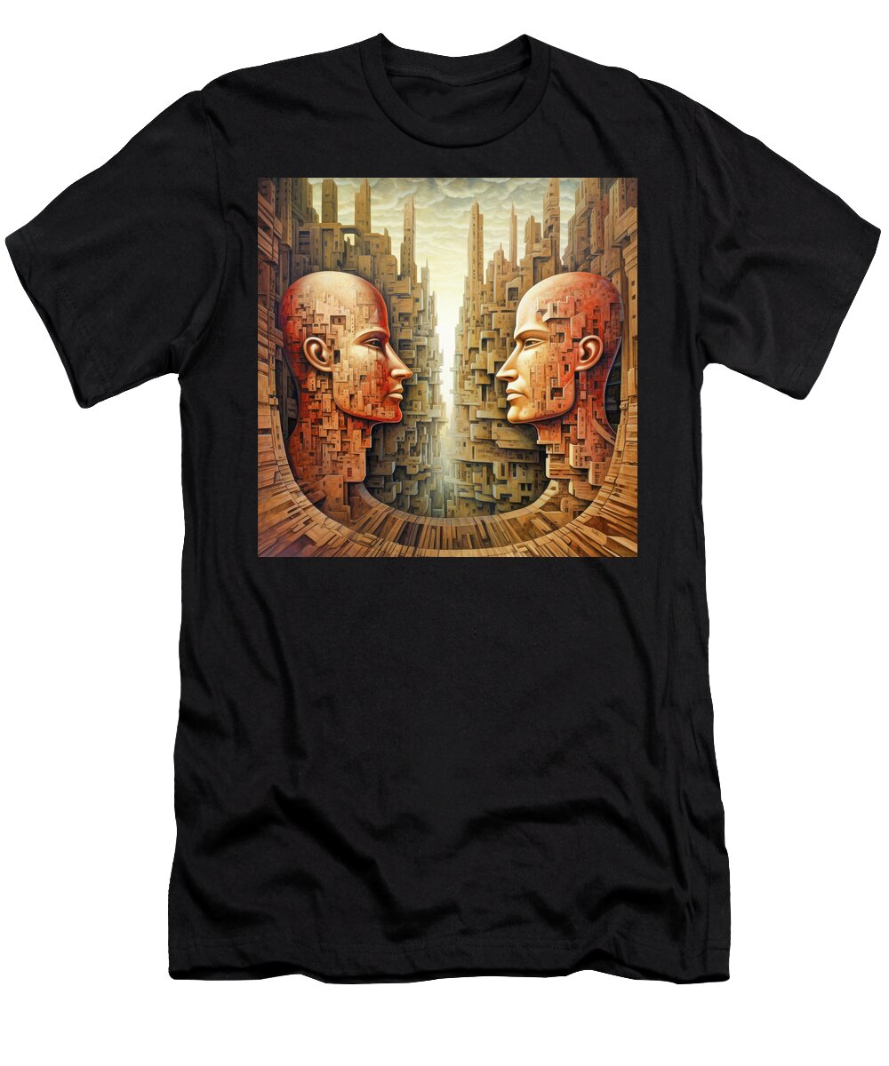 Men T-Shirt featuring the digital art Recursive Self 05 by Matthias Hauser