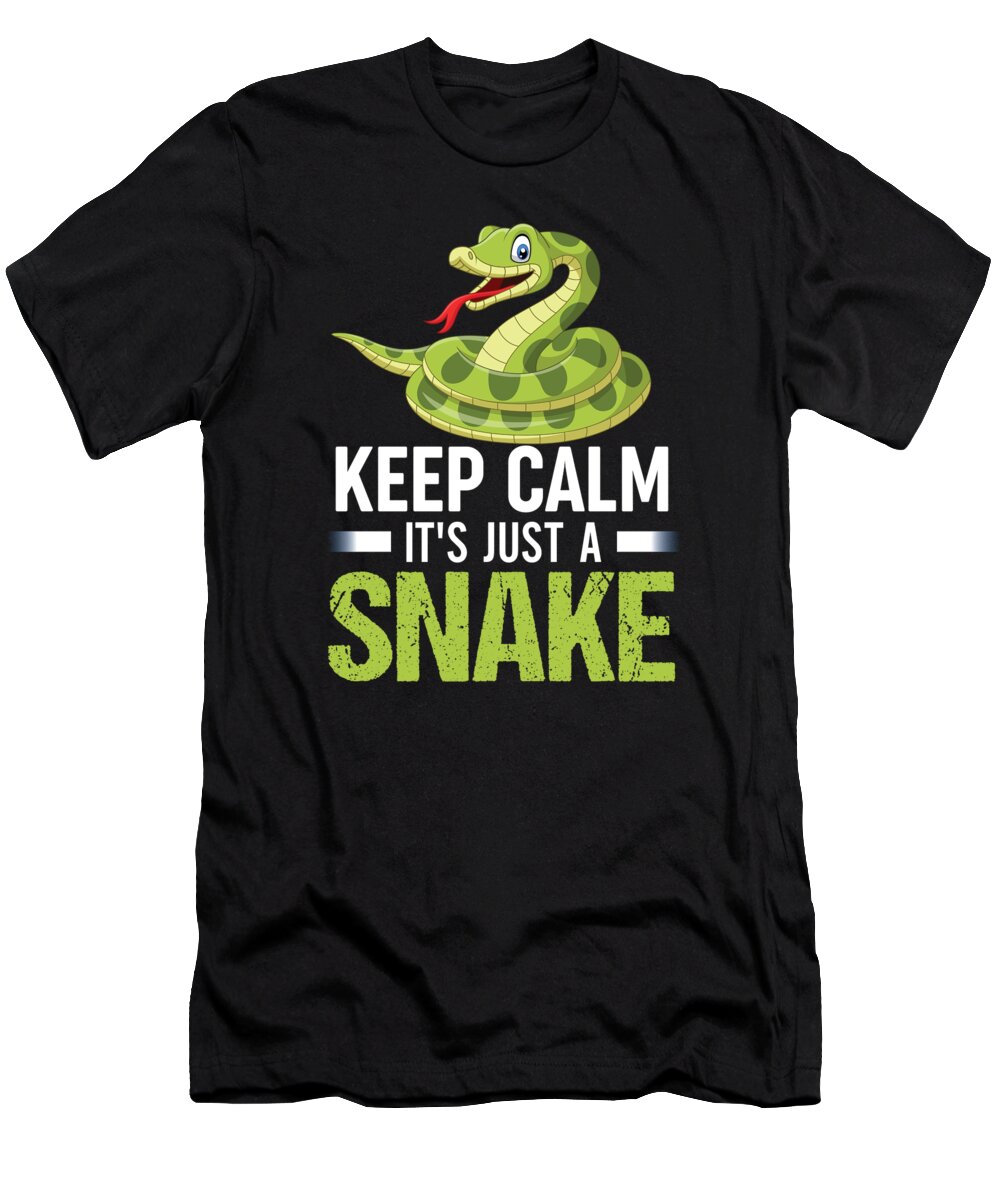 Snake T-Shirt featuring the digital art Reptile Lover Snake Gift For Snake Owner by RaphaelArtDesign