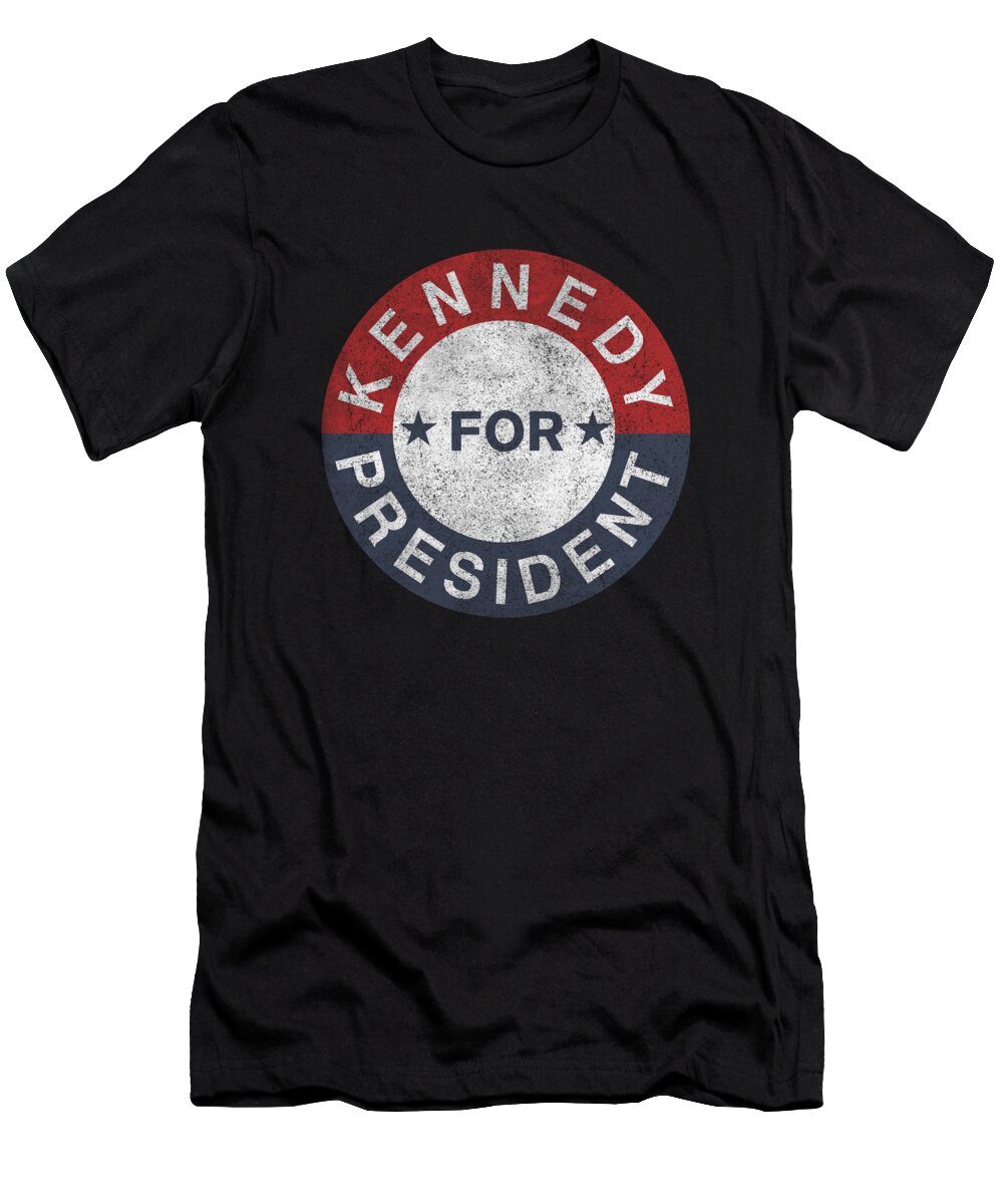 Funny T-Shirt featuring the digital art Retro JFK Kennedy For President 1960 by Flippin Sweet Gear