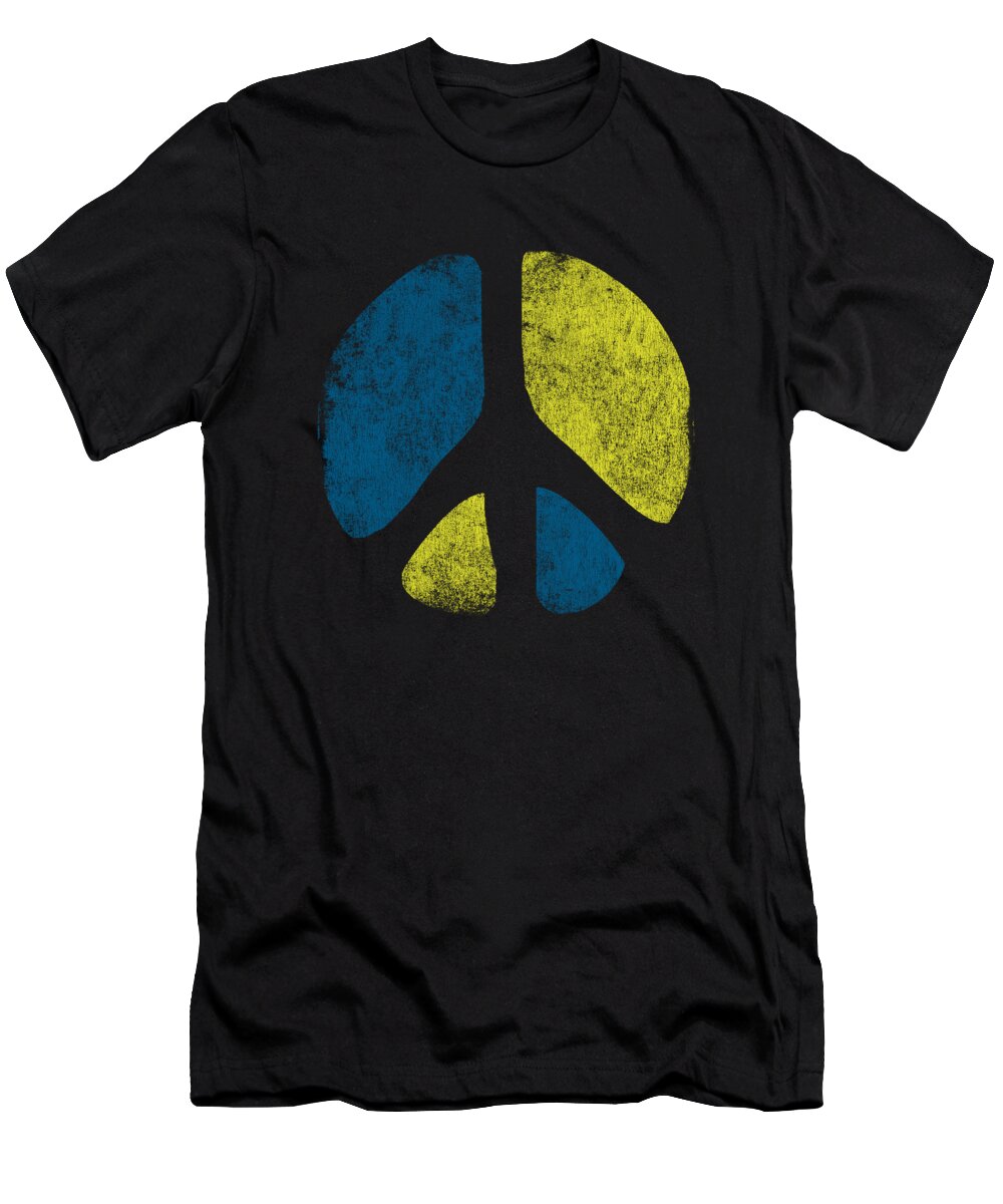 Funny T-Shirt featuring the digital art Retro Peace Sign by Flippin Sweet Gear