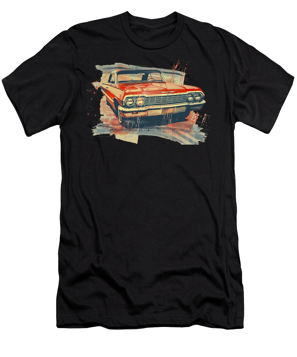 63 Impala T-Shirt featuring the digital art 60s Impala by Bill Posner