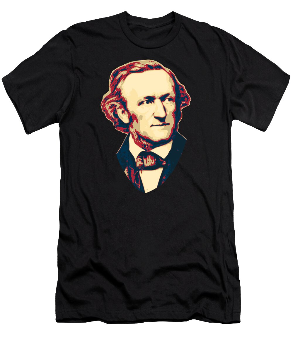 Richard Wagner T-Shirt featuring the digital art Richard Wagner by Filip Schpindel