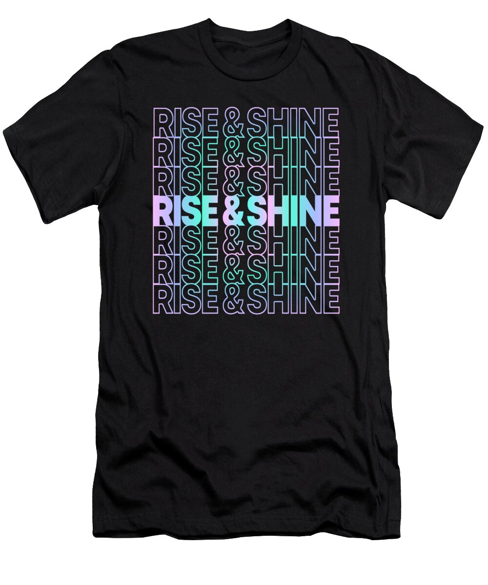 Cool T-Shirt featuring the digital art Rise and Shine Retro by Flippin Sweet Gear