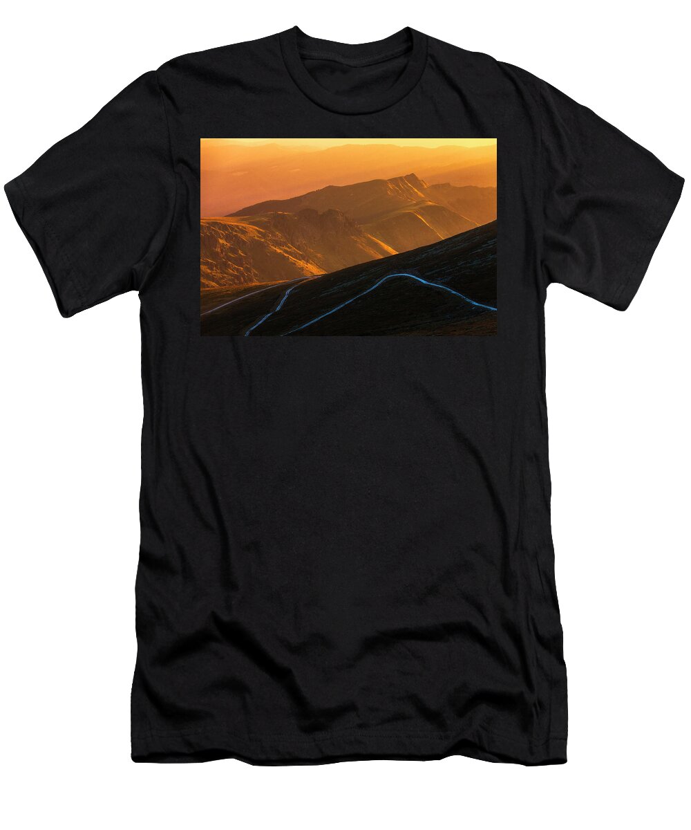 Balkan Mountains T-Shirt featuring the photograph Road To Middle Earth by Evgeni Dinev