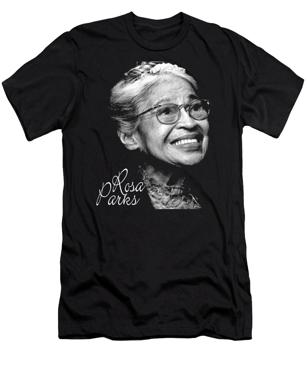 Rosa Parks Shirt T-Shirt featuring the painting Rosa Parks Black Lives Matter Tee Tees T-Shirt by Tony Rubino