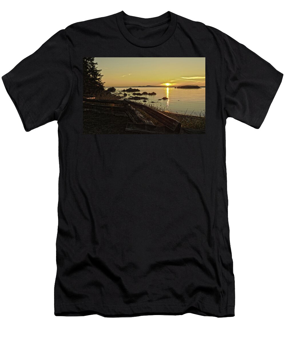 Rosario T-Shirt featuring the photograph Rosario Park Sunset by Tony Locke