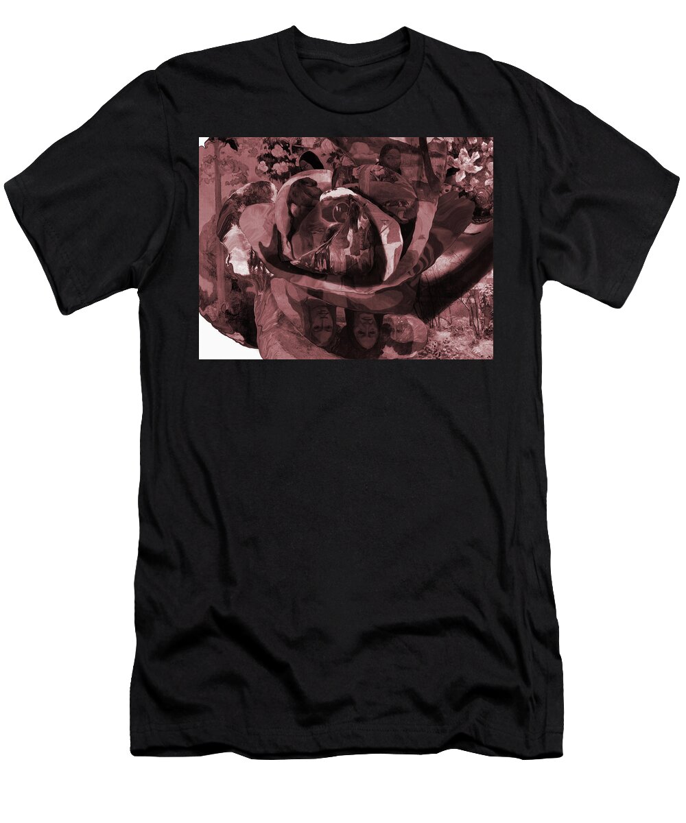 Abstract In The Living Room T-Shirt featuring the painting Rose No 2 by David Bridburg