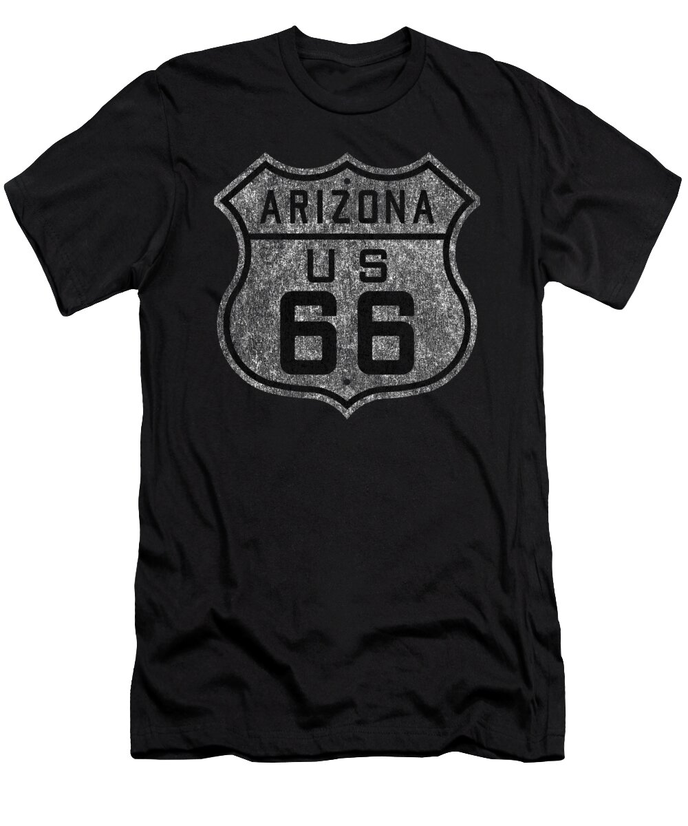 Cool T-Shirt featuring the digital art Route 66 Vintage by Flippin Sweet Gear