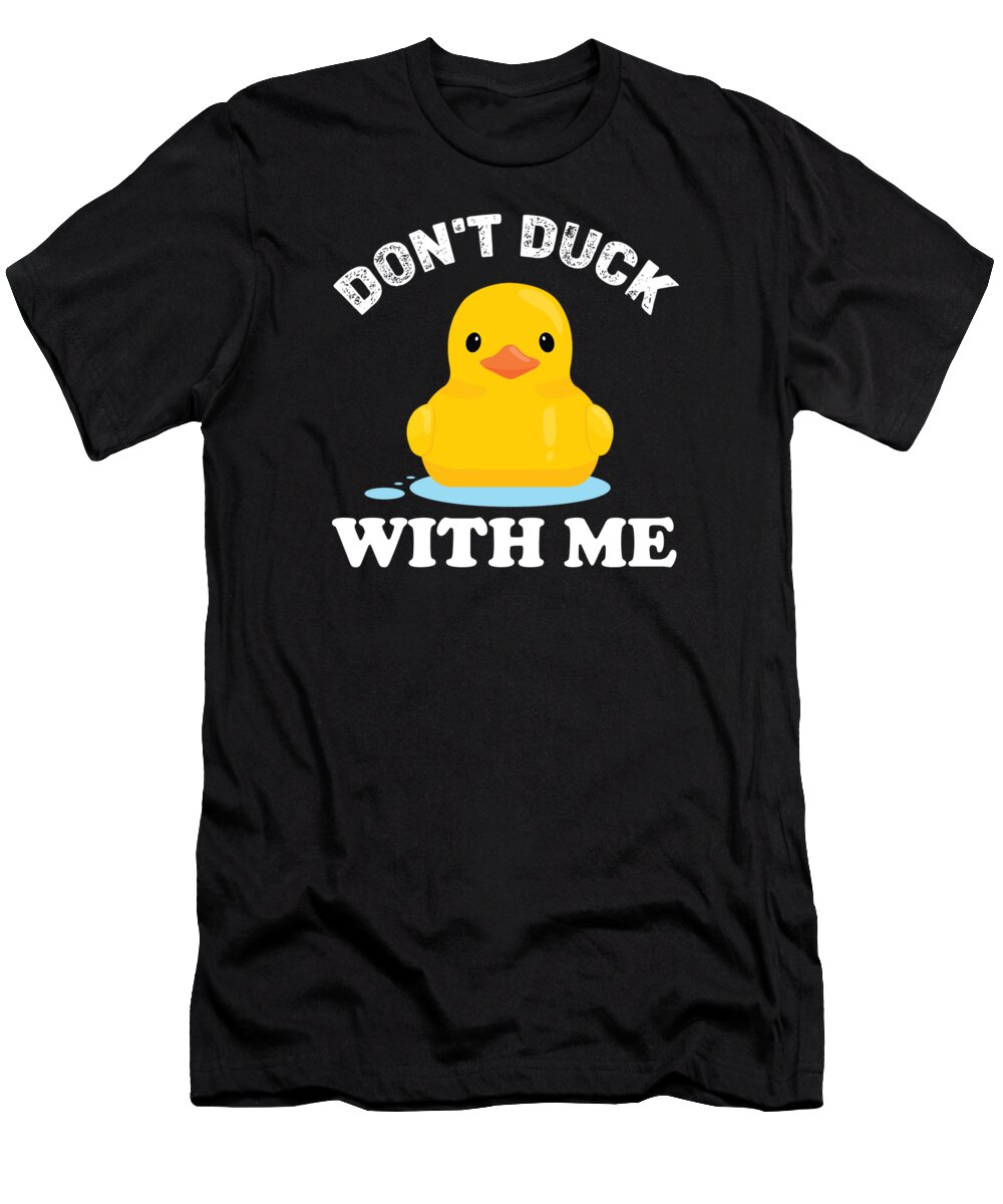Rubber Duck T-Shirt featuring the digital art Rubber Duckie Quack Duck by RaphaelArtDesign