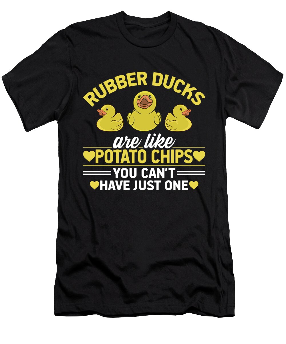 Rubber Duck T-Shirt featuring the digital art Rubber Ducks Funny Rubber Duckie Crew by Me