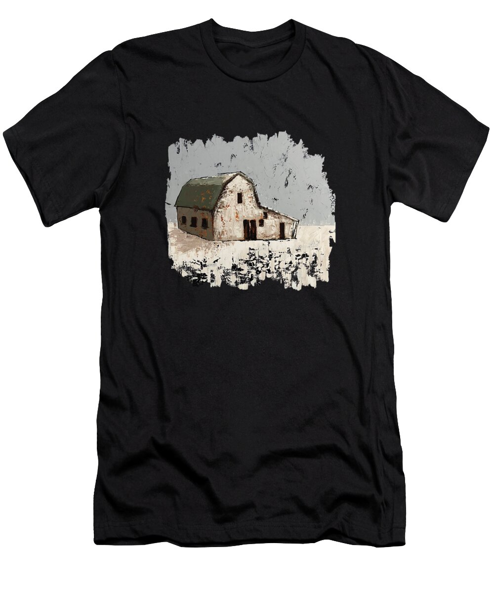 Barn T-Shirt featuring the painting Rustic Barn by Lucia Stewart
