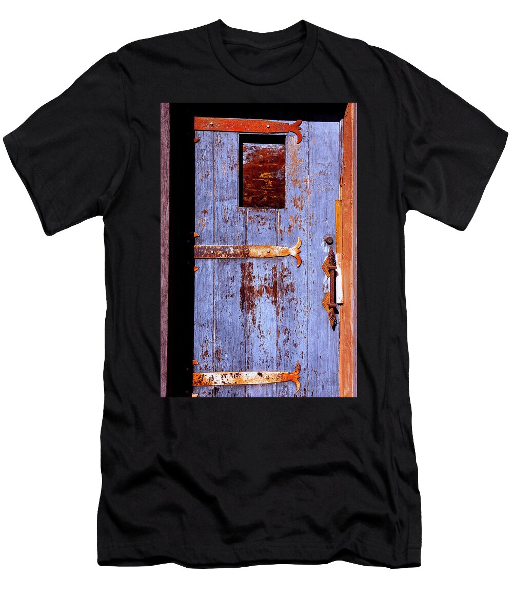 Architecture T-Shirt featuring the photograph Rustic Doors Windows Palm Springs 0395-100 by Amyn Nasser