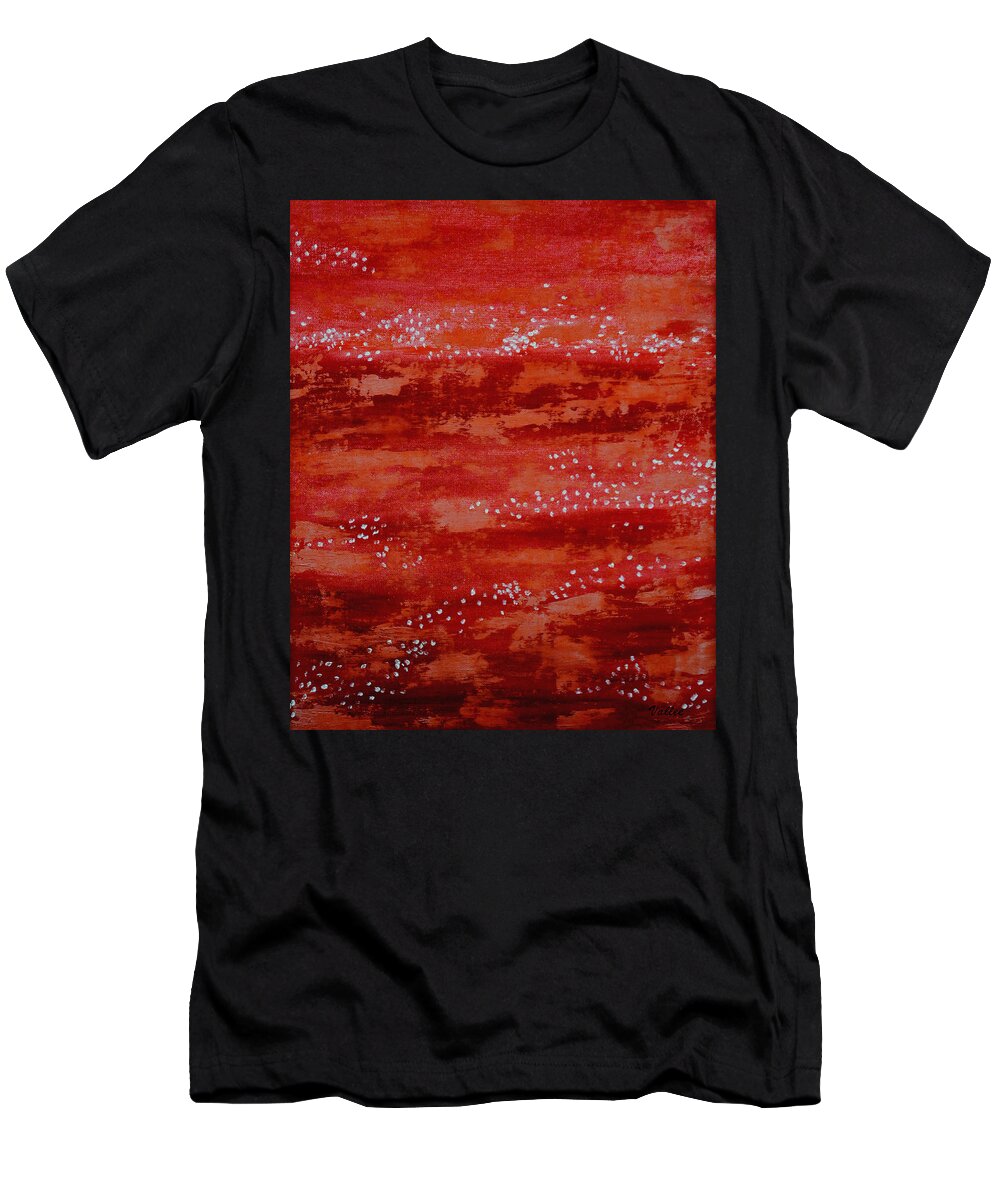 Red T-Shirt featuring the painting Sailor's Delight by Vallee Johnson