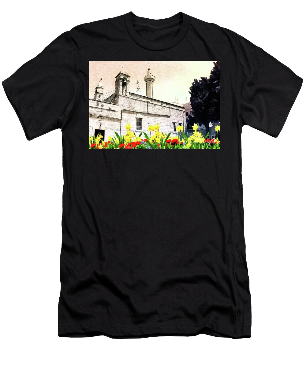 Saint George T-Shirt featuring the photograph Saint George Flowers by Munir Alawi