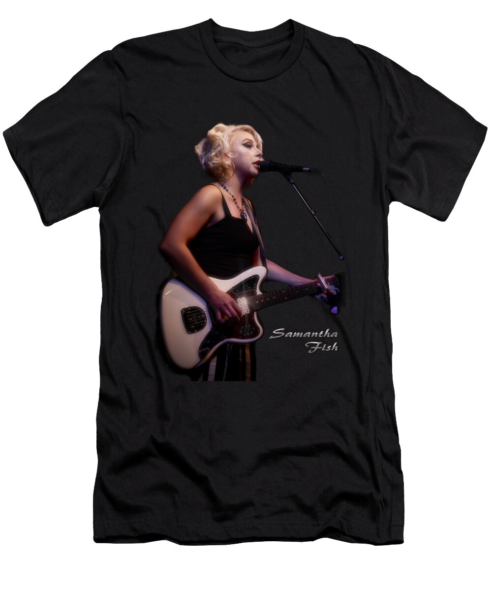 Samantha Fish T-Shirt featuring the photograph Samantha Fish Live on Stage by Micah Offman