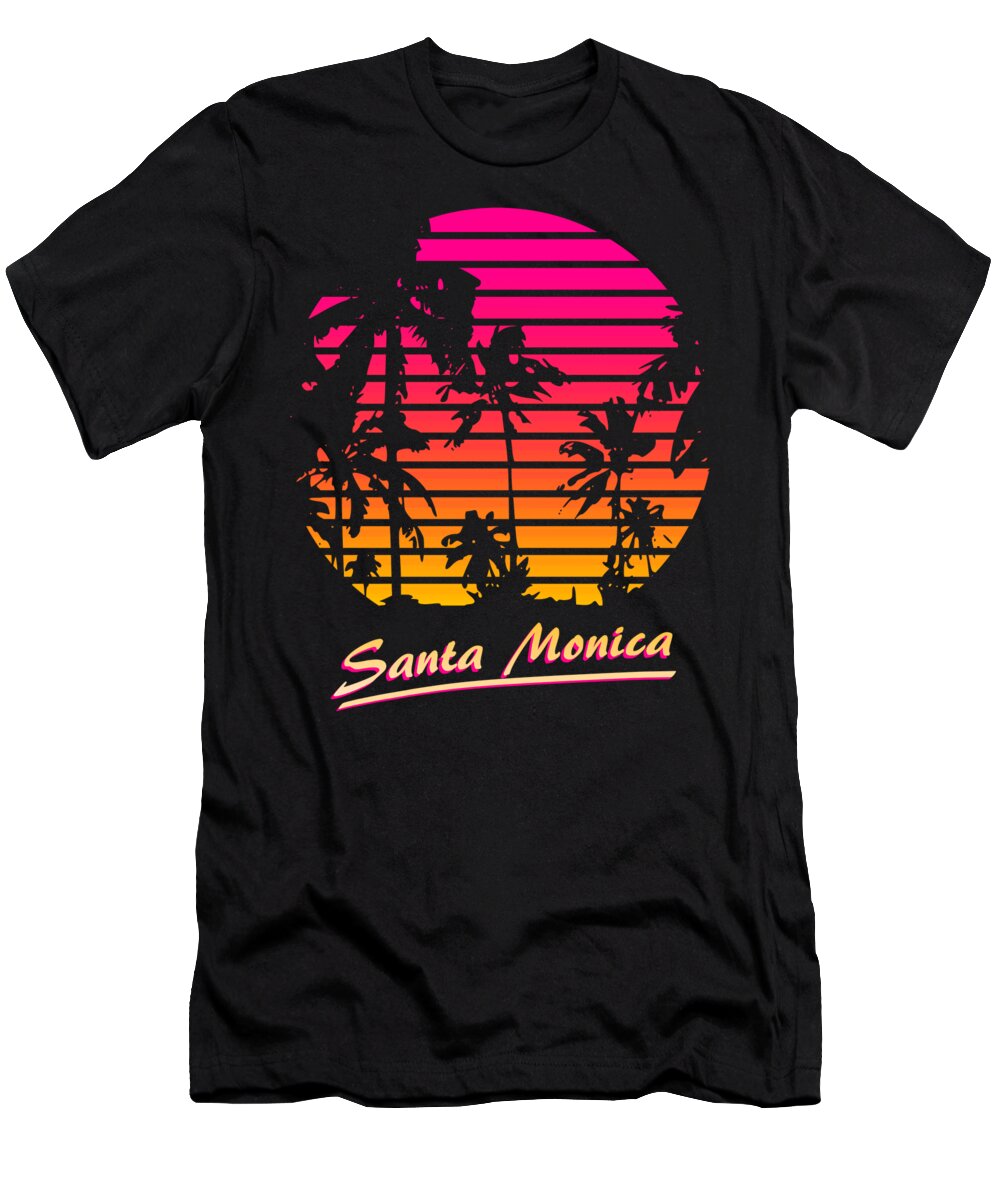 California T-Shirt featuring the digital art Santa Monica by Filip Schpindel