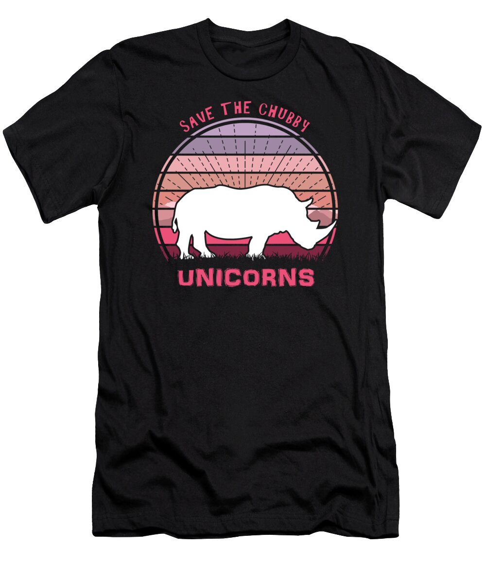 Save T-Shirt featuring the digital art Save The Chubby Unicorns by Filip Schpindel