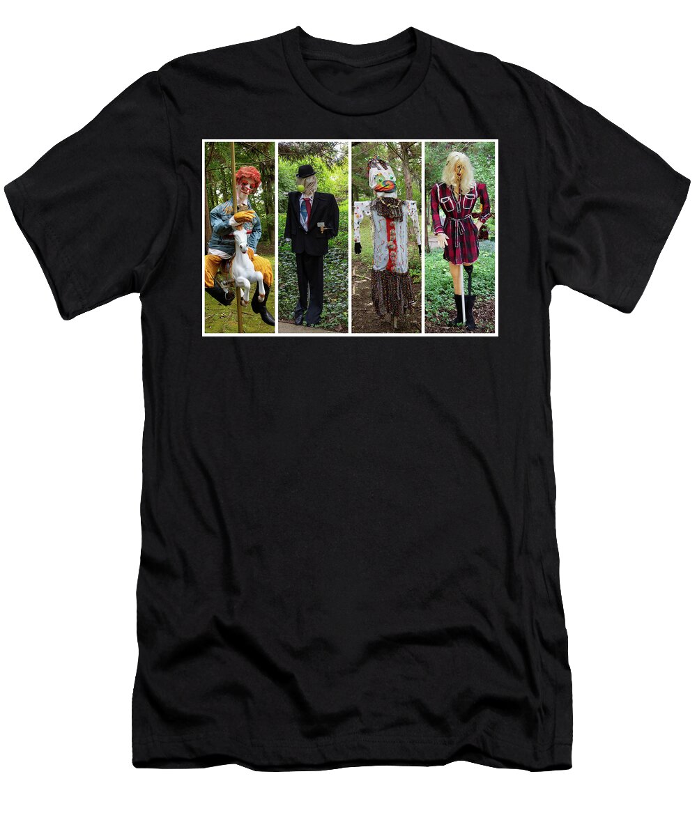Scary T-Shirt featuring the photograph Scarecrow Collection by Gina Fitzhugh