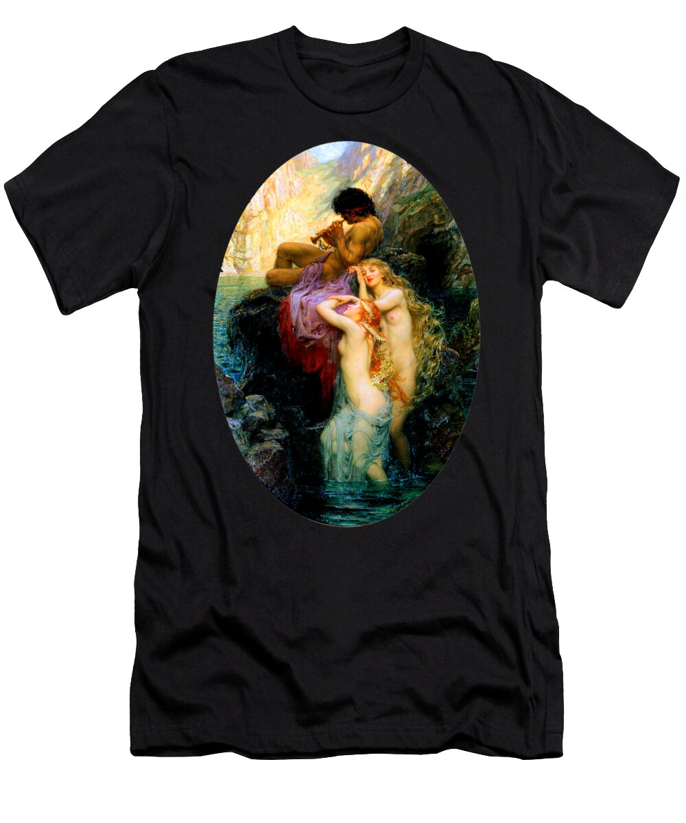 Sea T-Shirt featuring the painting Sea Melodies 1904 by Herbert James Draper