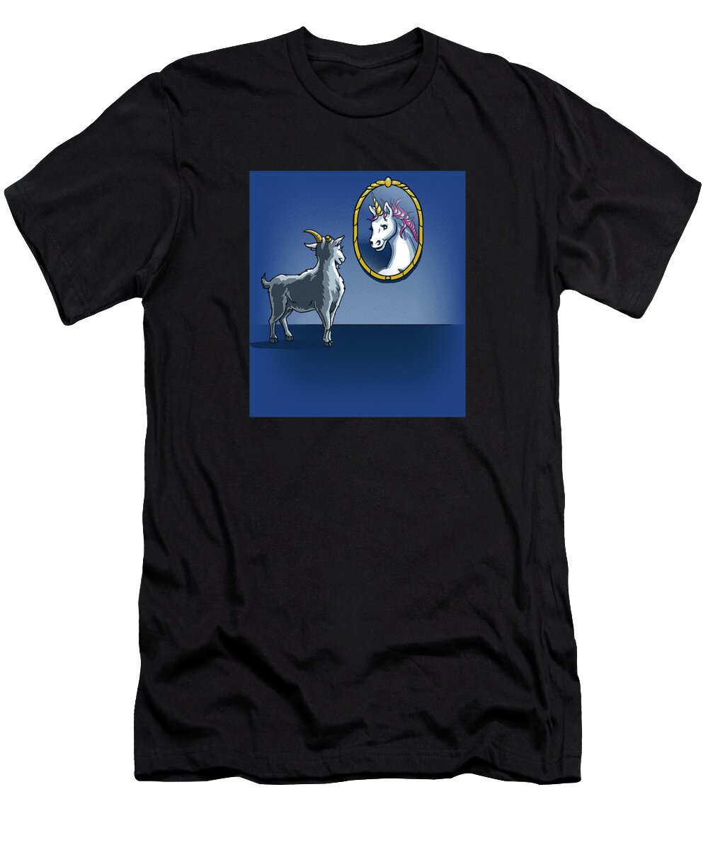Reflection T-Shirt featuring the digital art Self Reflections by Kaitlyn Musgrove