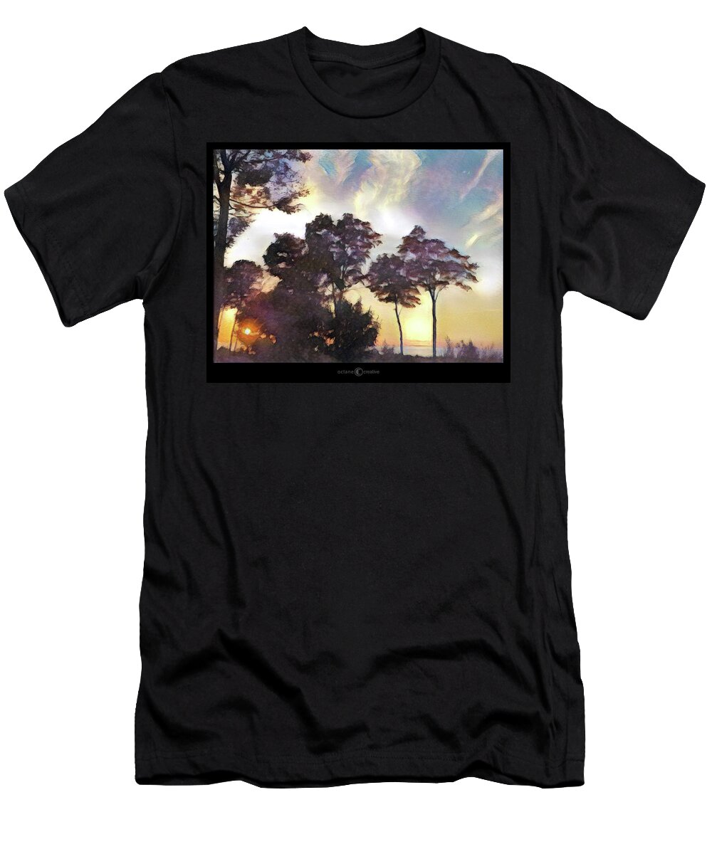 Sunset T-Shirt featuring the photograph September30sunset by Tim Nyberg