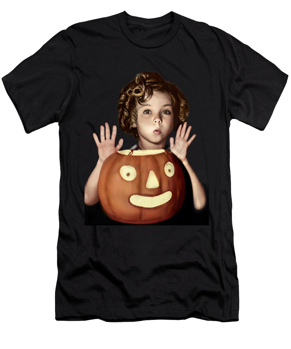Shirley Temple T-Shirt featuring the photograph Shirley Temple Halloween Time by Franchi Torres