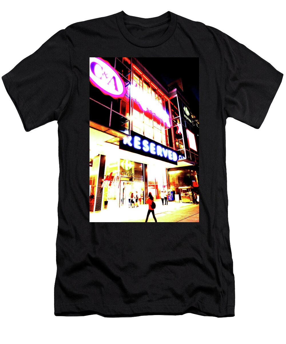 Shops T-Shirt featuring the photograph Shops In Warsaw, Poland by John Siest