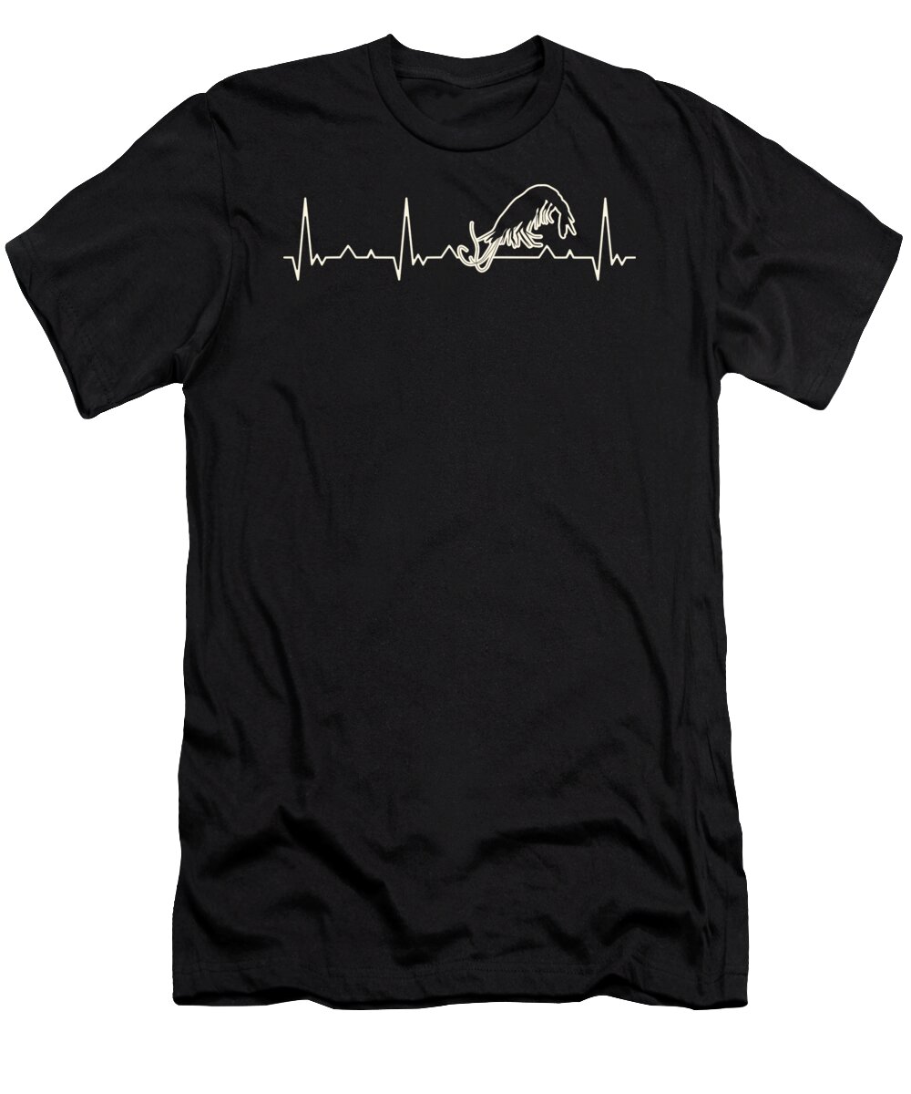 Shrimp T-Shirt featuring the digital art Shrimp EKG Heart Beat by Filip Schpindel