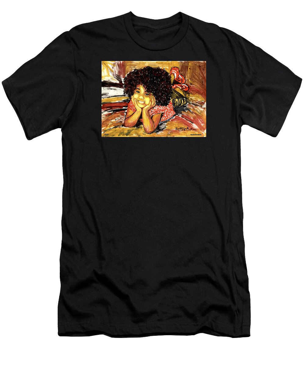 Everett Spruill T-Shirt featuring the painting Simone by Everett Spruill