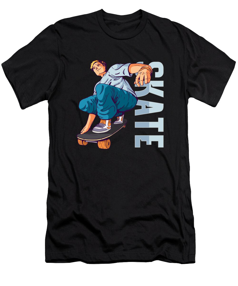 Skater Skate Skateboard Skateboarding Gift T-Shirt by Thomas Larch - Pixels