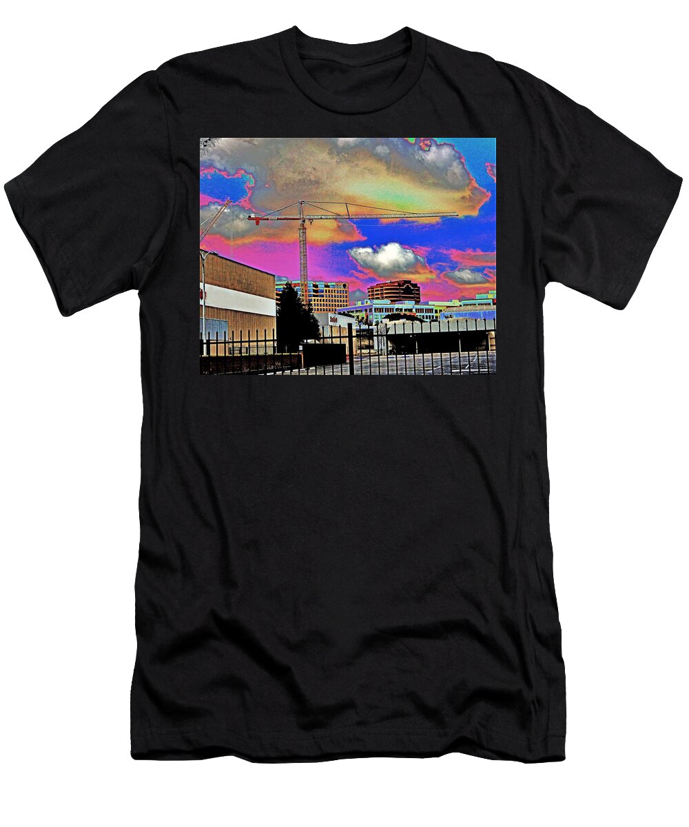 Sky T-Shirt featuring the photograph Sky Crane by Andrew Lawrence