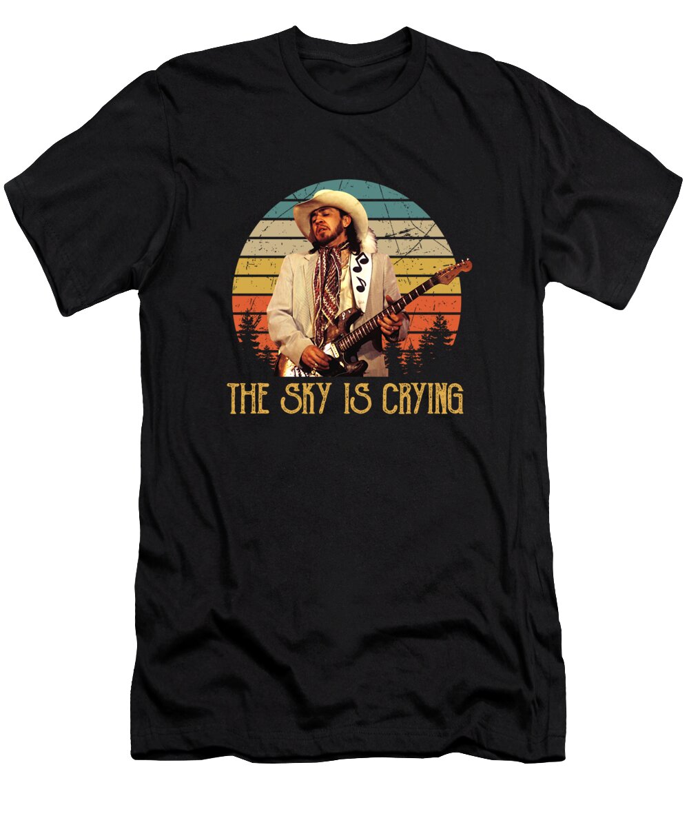 Stevie Ray Vaughan T-Shirt featuring the digital art Sky Gift For Men Stevie Ray Vaughan by Notorious Artist