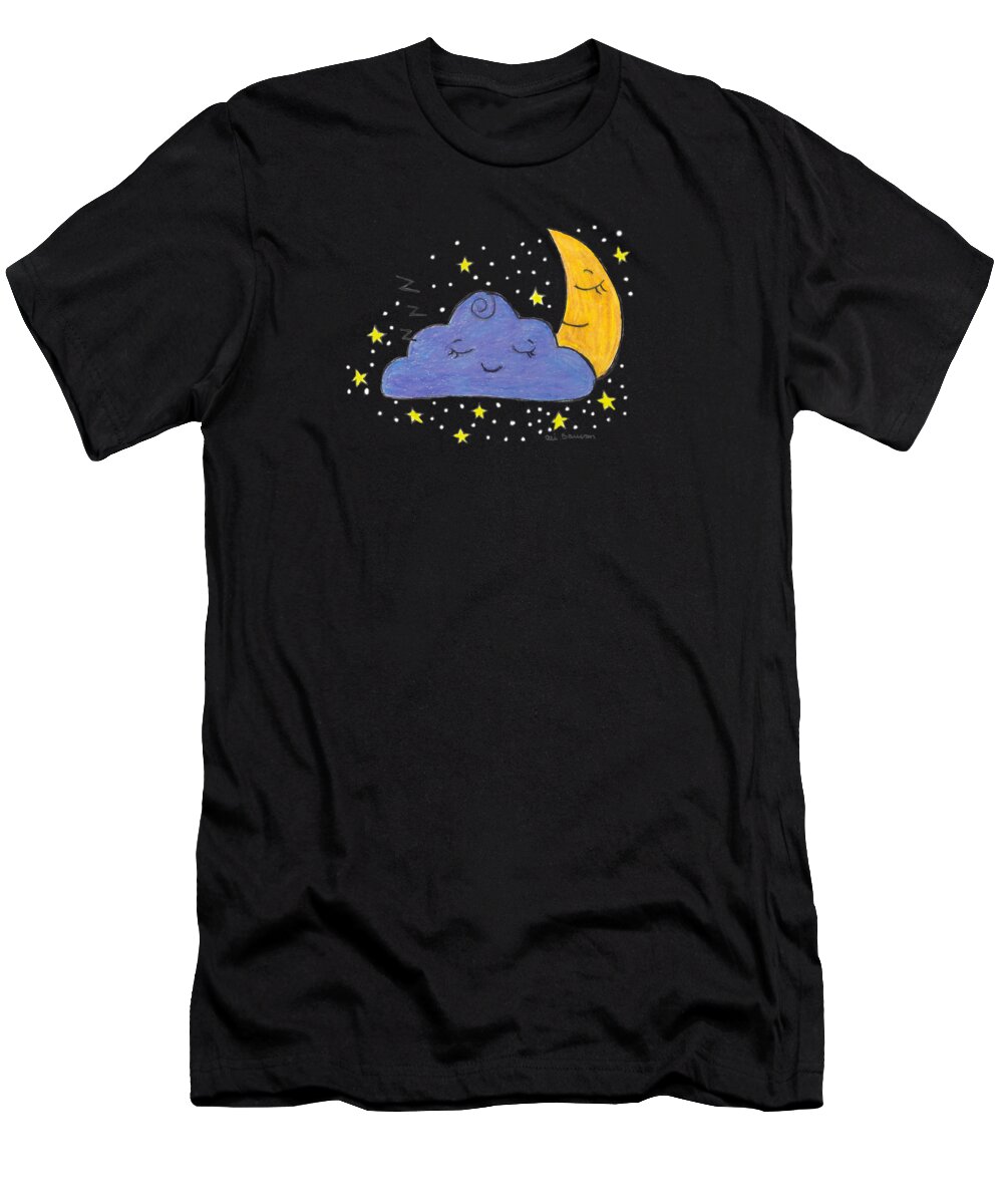 Sleepy T-Shirt featuring the drawing Sleepy Time Sky by Ali Baucom