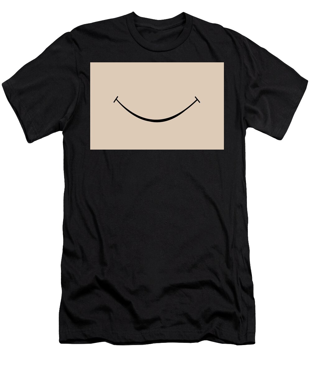 2d T-Shirt featuring the digital art Smiling Face Mask by Brian Wallace