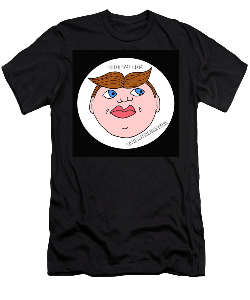 Tillie T-Shirt featuring the drawing Snotty Boy by Patricia Arroyo