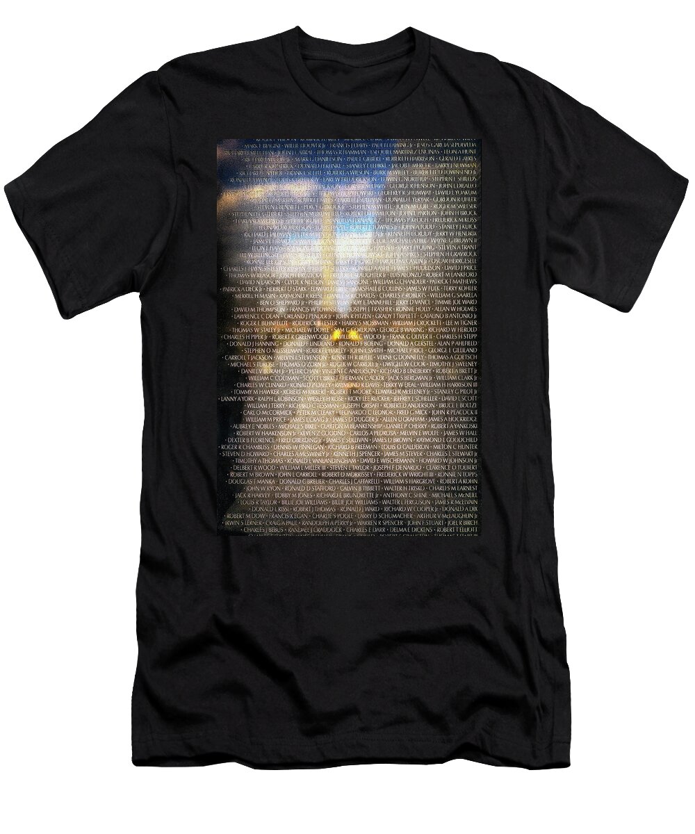 Vietnam Veterans Memorial T-Shirt featuring the photograph Some Gave All by Susan Rissi Tregoning