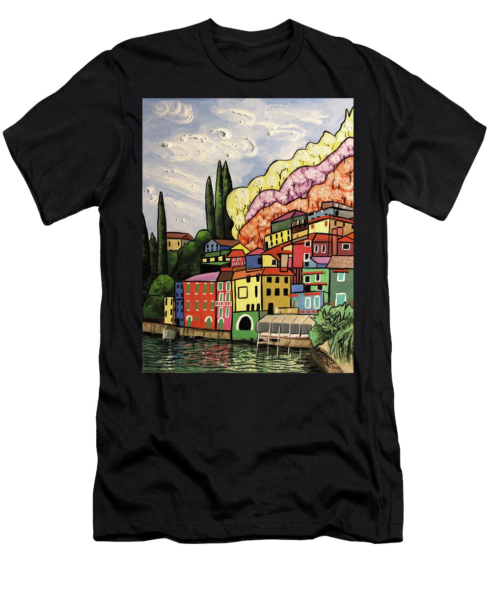 Italy T-Shirt featuring the painting Somewhere In Italy by Anthony Falbo