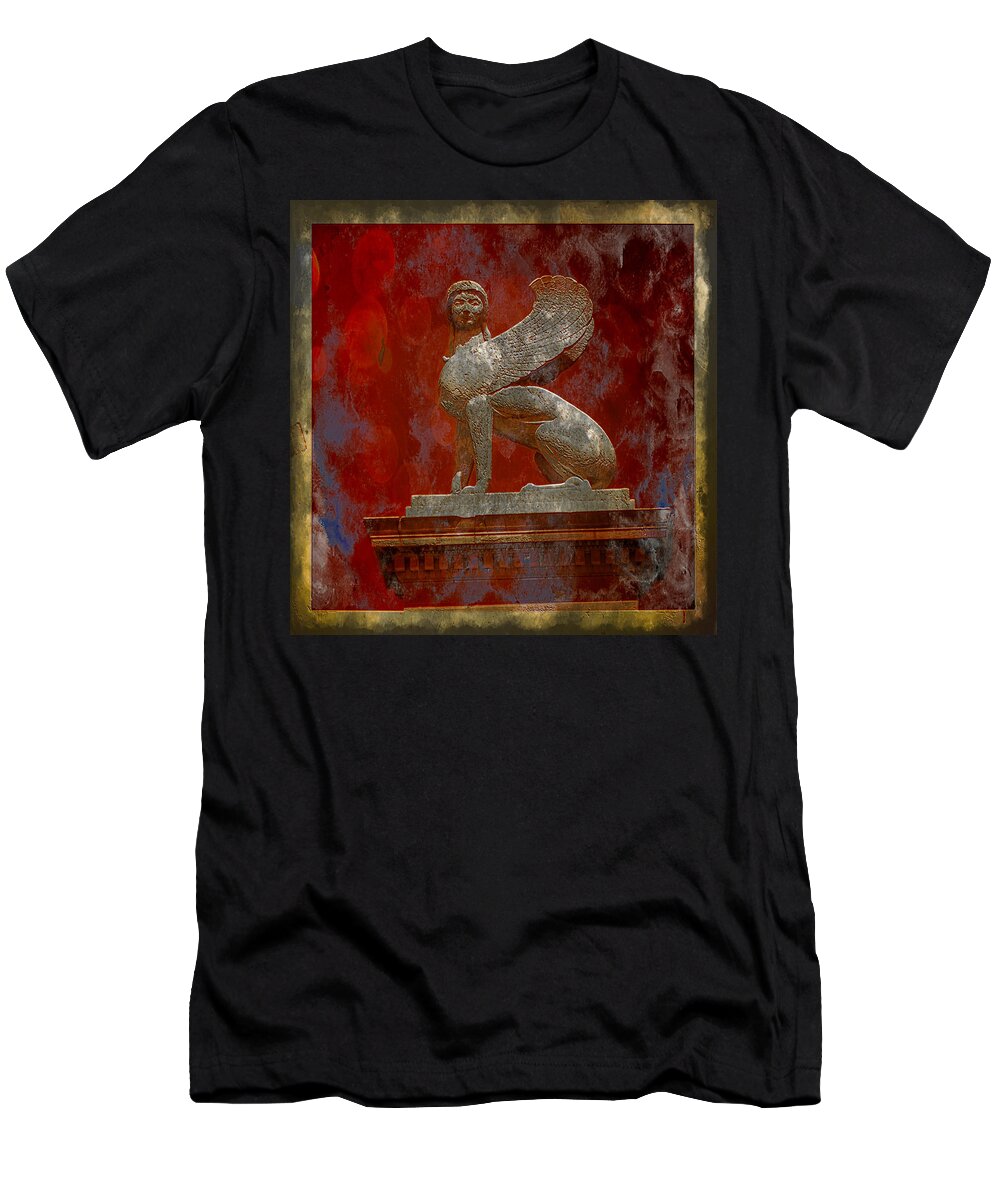 Sphinx T-Shirt featuring the digital art Sphinx PhotoArt by Russel Considine