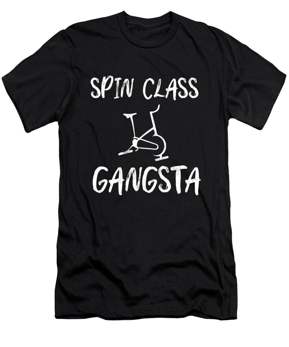 Spin Class Gangsta Funny Cardio Bike Gym Workout T-Shirt by Noirty Designs  - Pixels