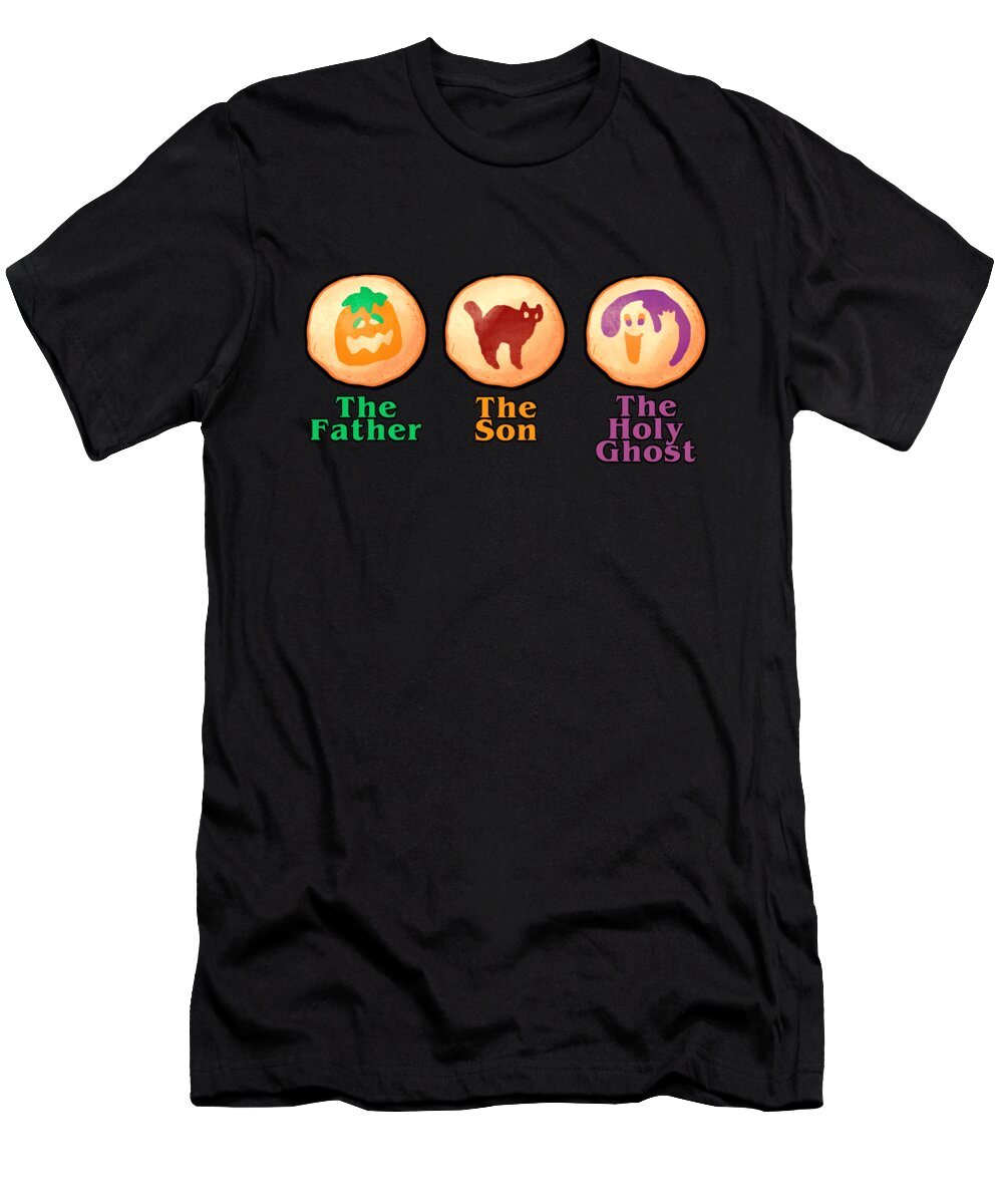 Cookies T-Shirt featuring the drawing Spooky Cookies by Ludwig Van Bacon